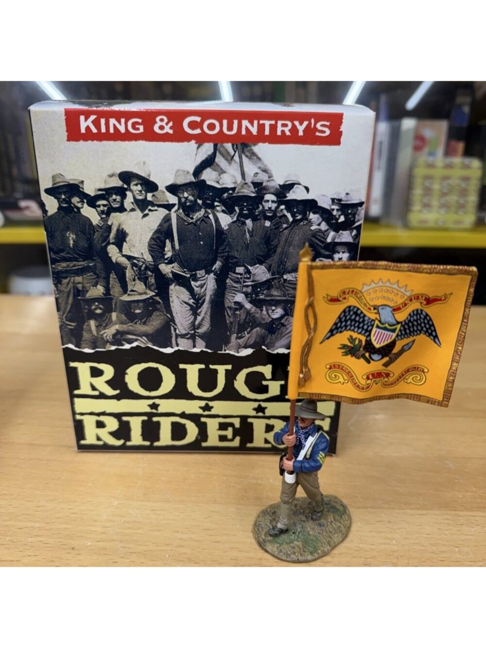 King & Country KX008 Rough Riders Regimental Flag Bearer Kings X Exclusive 2009